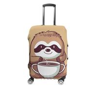 Rkklvbns Yoga Sloth Coffee Travel Luggage Cover Anti-scratch Suitcase Cover Elastic Suitcase Protective Cover Fits 19-32 Inch Luggage, style, M, Luggage Case Cover