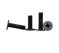 RKODRSMG 10-100pcs CM M1.4 M2 M2.5 M3 Steel With Black Cross Ultra Thin Super Low Flat Wafer Head Screw Bolt For Laptop Computer(4.5mm,M1.4 100pcs)