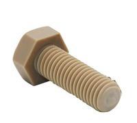 RKODRSMG 1pc M6 M8 M10 M12 M16 Length 20-50mm PEEK Plastic Outer Hexagon Screw High Strength Screw Acid And Alkali Corrosion Resistant Bolt High Temperature 250~300°C(Color:30mm,Size:M10 (1pc))