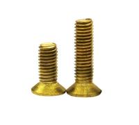 RKODRSMG 2/5/10pcs Brass Flat Head Machine Screw Metric Thread Countersunk Bolt M5 M6 M8 M10 Length 12-50mm(Color:30mm(5pcs),Size:M10)