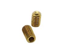 RKODRSMG 2/5/10pcs DIN916 M2 M2.5 M3 M4 M5 M6 M8 M10 Brass Hexagon Hex Socket Set Screws With Cup Point Grub Screw Bolts(30mm,M10 2pcs)