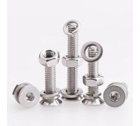 RKODRSMG 20PCS M2 M2.5 Stainless Steel 304 Countersunk Head Hex Screw Bolt Nut Gasket Spring Pad Set Complete(22mm,M2.5)