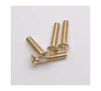 RKODRSMG 50pcs M4 Brass Slotted Oval Screws Raised Head Screw Semi Countersunk Bolt Slot Socket Bolts L=8/10/16/20/25/30mm DIN964(M4x16mm)