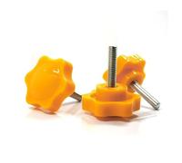 RKODRSMG M6 M8 Star Shape Thread Clamping Handle Bolt Bakelite Hand Knob Tightening Screw Industry Equipment Plastic Steel Yellow(20mm (10pcs),M6 (Head 38mm))