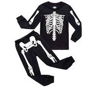 RKOIAN Boys Girls Pyjamas Sets Toddler Skeleton Glow in The Dark Pjs Halloween 2 Piece Long Sleeve Nightwear for Kids 2-10 Years (Glow in The Dark Skeleton, 8-9 Years)