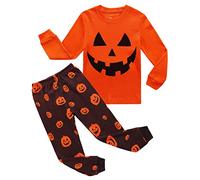 RKOIAN Little Boys Halloween Pyjamas Sets, Orange/Pumpkin, 7-8 Years