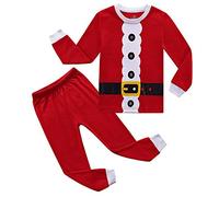 RKOIAN Little Girls Pyjamas Sets Kids Santa Pjs, Red Christmas, 7-8 Years