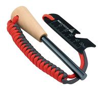 RKR OUTDOOR Ferro Rod Flint Fire Starter Kit with Handcrafted Wood Handle |12,000+ Strikes | Survival Flint and Steel Rods with Multi-Tool Striker and Paracord Neck-Wrist Lanyard for Your Camping Gear