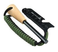 RKR OUTDOOR Ferro Rod Flint Fire Starter Kit with Handcrafted Wood Handle |12,000+ Strikes | Survival Flint and Steel Rods with Multi-Tool Striker and Paracord Neck-Wrist Lanyard for Your Camping Gear