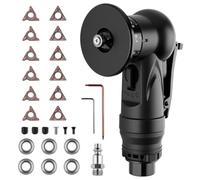 Rkshgw Pneumatic Chamfering Tool with 6 C-Angle & 6 R-Angle Blades Pack | Includes six C-angle blades and six R-angle blades, plus six bearings and wrenches for quick setup and versatile finishes.