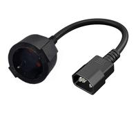 Rkshgw Power Extension Cable IEC C14 to Euro Schuko 30cm for Enthusiasts | Tech enthusiasts: 30 cm extension uses copper conductors for efficient power to European outlets and a Schuko connection