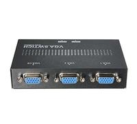 Rkshgw Switch Universal Monitor Output 11x7x2.5cm | Universal VGA switch for multiple sources to one screen; metal enclosure; 0.5-1Vp-p input level; 75Ω impedance.