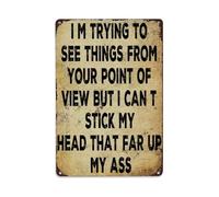 Rkundrne IM TRYING TO SEE THINGS FROM YOUR POINT Metal Tin Sign Vintage Garden Bedroom Cafe Bar Man Cave Home Wall Decor Metal Poster 8x12 in