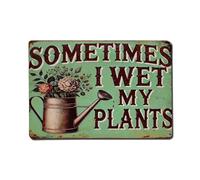 Rkundrne Sometimes I Wet My Plants Metal Tin Sign Vintage Garden Bedroom Cafe Bar Man Cave Home Wall Decor Metal Poster 8x12 in