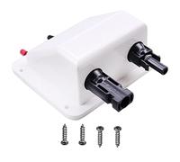 RKURCK 0.33Ft 10 AWG Cable ABS UV Resistance Dual Cable Entry Housing for Solar Project on Rv, Boat,Camper,Van, Weatherproof