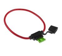 RKURCK 1 PCS 12V 10 Gauge Inline Fuse Holder with 30 AMP ATC Blade Fuses,Tinned Copper Wire Fuse Holder for Car Truck Boat Motorcycle