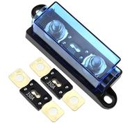 RKURCK 1 Way MEGA/AMG Fuse Holder 350Amp, Bolt Down M8 5/16" (2 Pack 350A Fuses + 1 Way Fuse Holder 100A)