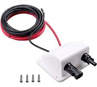 RKURCK 10Ft 10 AWG Cable ABS UV Resistance Dual Cable Entry Housing for Solar Project on Rv, Boat,Camper,Van, Weatherproof white bland