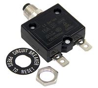 RKURCK 125-250V AC 50V DC Push Button Circuit Breaker 15 Amps Thermal Overload Protector L1 Series Manual Reset Thermal Circuit Breaker 15A