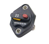 RKURCK 12V-32V DC 20A Circuit Breaker Fuse Inverter Fuse holder with Manual Reset Button for Auto Truck RV Marine Trailer Waterproof