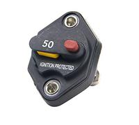 RKURCK 12V-32V DC 50A Circuit Breaker Fuse Inverter Fuse holder with Manual Reset Button for Auto Truck RV Marine Trailer Waterproof