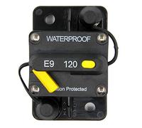 RKURCK 12V-48VDC 120A Waterproof Surface-Mount Circuit Breaker with Manual Reset for Marine Trolling Motors Boat ATV 120Amp