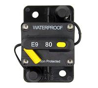 RKURCK 12V-48VDC 80A Waterproof Surface-Mount Circuit Breaker with Manual Reset for Marine Trolling Motors Boat ATV 80Amp