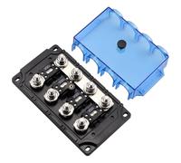 RKURCK 4 Way MEGA/AMG Fuses Holder 100A, Bolt Down M8 5/16" (4 Pack 100A Fuse + 4 Way Fuse Holder)