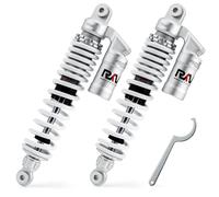 RKV86 Adjustable 368mm Front Air Shock Absorbers, Aluminum Material, CNC Process, Fit for Yamaha Banshee 350 YFZ350 1991-2006, Replace 3GG-23350-10-P0 / 3GG-23350-20-35 / 3GG-23350-20-6W ATV (White)