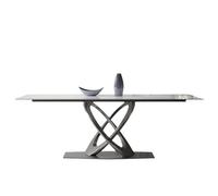 RKVXCJHDR Dinning Table Household Rectangular Rock Plate Dining Table Light Luxury Small Family Dining Table Modern Simple Table Kitchen Dining Table(140x80x75cm)