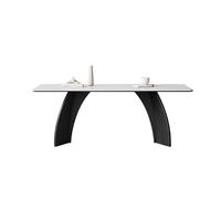 RKVXCJHDR Dinning Table Retro Solid Wood Dining Table Modern Simple Rock Plate Rectangular Dining Table Home Kitchen Dining Table(180x90x75cm)