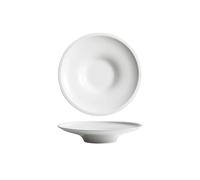 RKVXCJHDR Plates for Kitchen 8-inch Creative Japanese Round White Ceramic Dish Hotel Pasta Tableware Soup Bowl Restaurant Kitchen Plate for Eating(10 in)