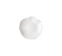 RKVXCJHDR Plates for Kitchen Creative French Restaurant Irregular Shaped Ceramic Plate Food Utensil Western Tableware Fusion Cuisine Specialty Dessert Pure White Pastry Plate for Eating(10in)