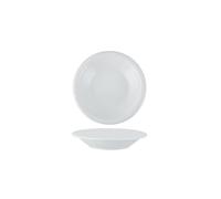 RKVXCJHDR Plates for Kitchen Hotel Tableware Round Ceramic Reverse Mouth Restaurant White Commercial Appetizer Serving Plate Plate for Eating(8 in)