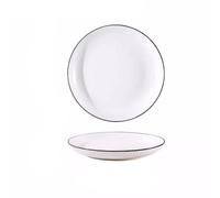 RKVXCJHDR Plates for Kitchen Household Light Luxury White Ceramic Disc Dish Plate Super Good-Looking Tableware Western Steak Plate Plate for Eating(M)