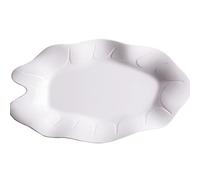 RKVXCJHDR Plates for Kitchen Household Steamed Fish Plate, Dish Plate, Hotel Restaurant Tableware, Pure White Ceramic Oversized Dinner Plate Plate for Eating(S)