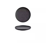 RKVXCJHDR Plates for Kitchen Japanese-Style Household Black Ceramic Creative Western-Style Knife and Fork Dinner Plate Steak Plate Pasta Plate Tableware Plate for Eating(A,S)