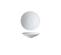 RKVXCJHDR Plates for Kitchen Round Moon Deep Plate Ceramic Appetizer Pasta Home Salad Large Soup Bowl Restaurant Tableware Western Food Kitchen Plate for Eating(A,9.5 in)
