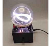 RKXKJ 3.54in Plasma Ball, Plasma Ring Exciter, Tesla Coil Arc Light Dynamic, Xe/Kr/Ne Glass Ball, Cool Desk Gadgets Decor, for Party Decoration, Outdoor Activities Warning Signal and Science Gift