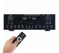 RKXKJ Audio Amplifier, 1200W Power 7 Channel AV Amplifier, HiFi Stereo Receivers with Bluetooth 5.2, USB, FM, SD Cards, 3 Mic-in for Home Theater Speakers, Karaoke