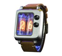 RKXKJ Cyberpunk Nixie Tube Watch, Nixie Tube Wrist Watch, with Timer Function/3-levels of Brightness/Gesture Activation, 12/24 Hour Format, for Boyfriend Gifts