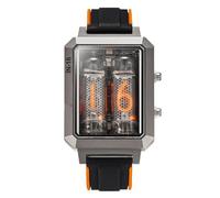 RKXKJ in 16 Glow Tube Watch, Nixie Tube Watch, Sapphire Glass Mirror, Counts Time and Seconds, Automatic Light Sensor to Adjust Brightness, IPX4 Waterproof, for Business Men