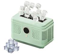RKXKJ Portable Mini Ice Maker, 12 Cubes In 15-20 Mins, Compact Desktop Ice Machine, with Car Power, DlY Lce Making & Easy Lce Release, Suitable for Home, Kitchen, RV & Camping