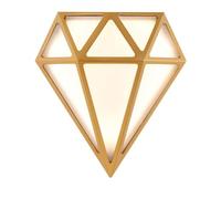 RKYRRKI 12W LED Diamond Wall Light Villa Gate Garden Courtyard Entrance Indoor Outdoor IP65 Waterproof Metal Wall Lamp With Double Acrylic Lampshade Balcony Living Room Decorative Lighting Wall Sconc