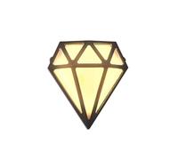 RKYRRKI 24W LED Diamond Wall Light Villa Gate Garden Courtyard Entrance Indoor Outdoor IP65 Waterproof Metal Wall Lamp With Double Acrylic Lampshade Balcony Living Room Decorative Lighting Wall Sconc