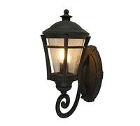 RKYRRKI Aluminum E27 Single Head Wall Mount Lamp Creative Black IP45 Waterproof Wall Lights Backyard Patio Villa Wall Sconces Fixture With Bubble Glass Shade