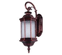 RKYRRKI Aluminum Waterproof Dustproof Wall Lamp IP65 Outdoor Waterproof E27 Vintage Wall Sconces Red Bronze Minimalist European Style Balcony Porch Lighting Fixture