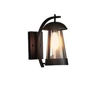 RKYRRKI American-Style Outdoor Wall Light IP45 Waterproof Wall Lamp Garden Light Outdoor Entryway Large E27 Exterior Wall Sconces Creative Retro Garden Balcony Light With Glass Lampshade