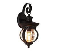 RKYRRKI American-style Vintage Outdoor Wall Lamp IP45 Waterproof Wall Lights Creative Black E27 Iron Wall Sconces Suitable For Outdoor Balcony Corridor Exterior Wall Garden And Terrace Lighting Fixtu