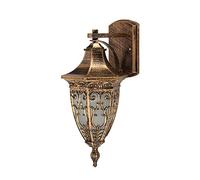 RKYRRKI Antique Bronze Tapered Aluminum Carved Wall Sconce, E27 Socket Outdoor Waterproof Wall Light IP65 Rating, Showcasing Elegant Vintage Charm On Exterior Walls